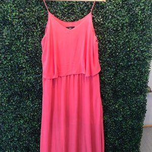 Coral Pink Maxi Dress